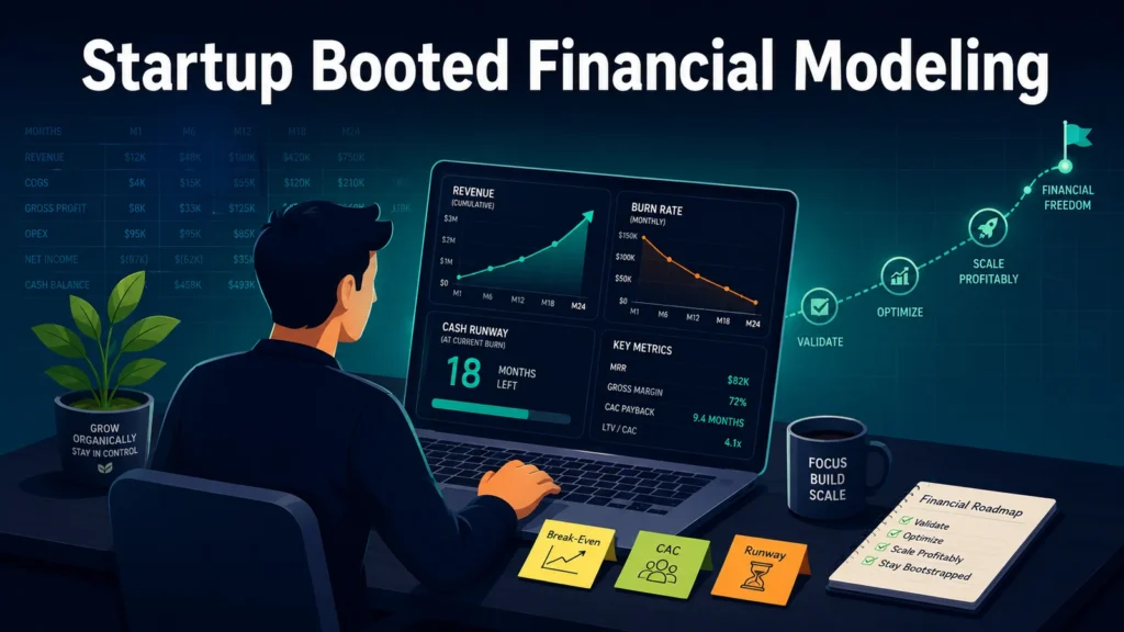startup booted financial modeling