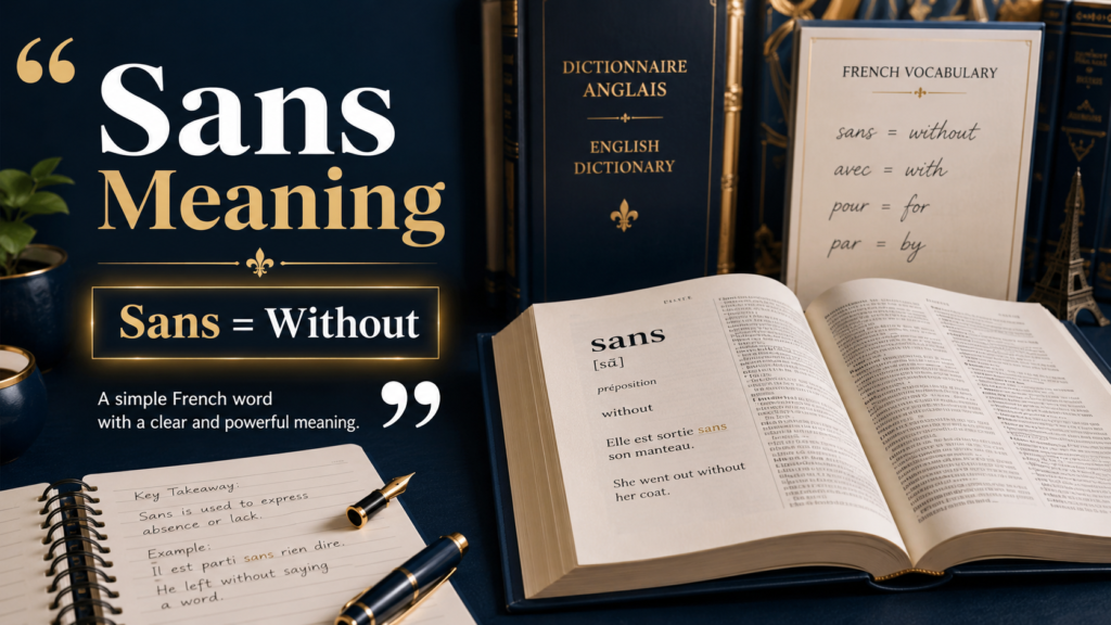 Sans Meaning: Definition, Origin, Uses, and Examples Sans Meaning