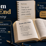 from my end meaning